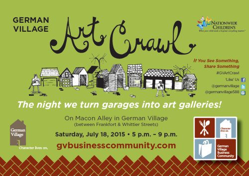 A poster for the art crawl.