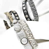 Leather Beaded Stacking Bracelets New Collection