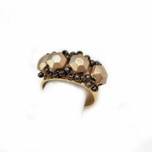 Adjustable size ring gold plated stainless steel.
