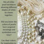 Different white colors of pearls.