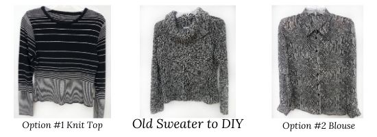A sweater that is made to look like it was knitted.