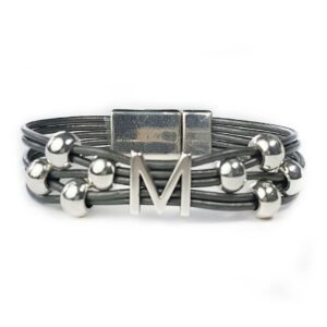 A bracelet with the letter m on it