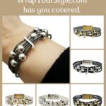 Graphic of Initial J Bracelet in six different colors