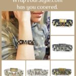 Graphic of Initial M Bracelet in six different colors