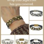 A collage of bracelets with different designs.