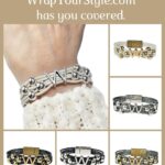 Graphic of Initial W Bracelet in six different colors